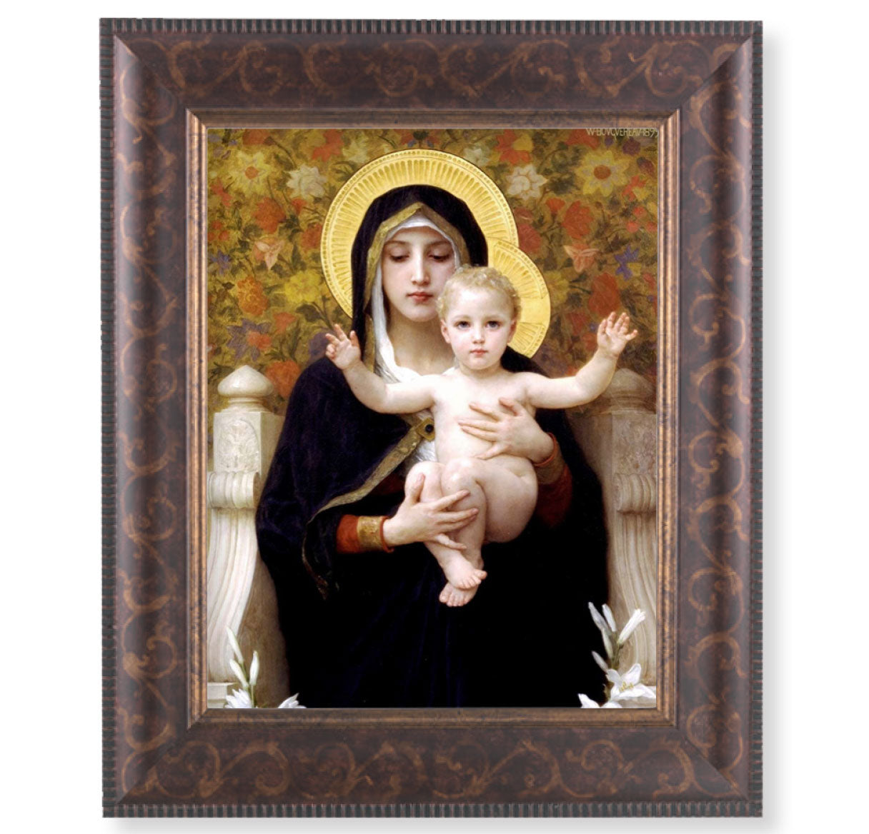 Madonna of the Lilies Art-Deco Framed Art