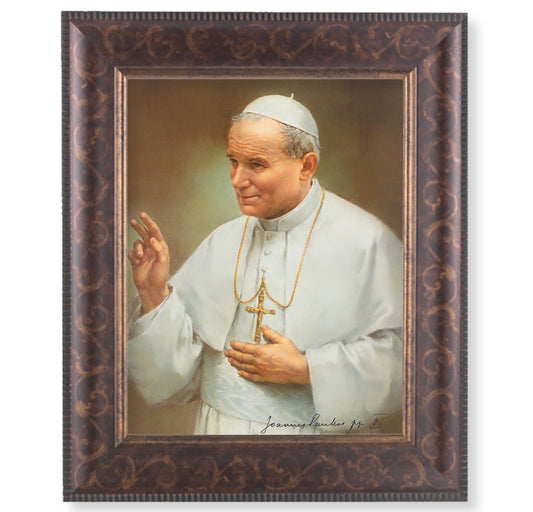 St. John Paul II Art-Deco Framed Art