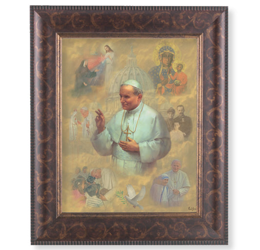St. John Paul II Art-Deco Framed Art