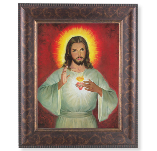 Sacred Heart of Jesus Art-Deco Framed Art
