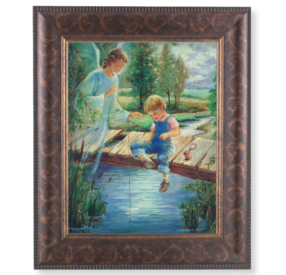 Guardian Angel with Boy Art-Deco Framed Art