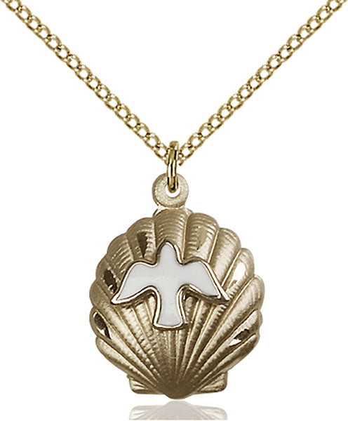 14kt Gold Filled Shell / Holy Spirit Pendant