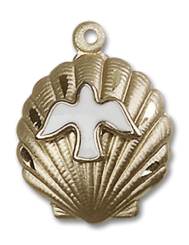 14kt Gold Shell / Holy Spirit Medal