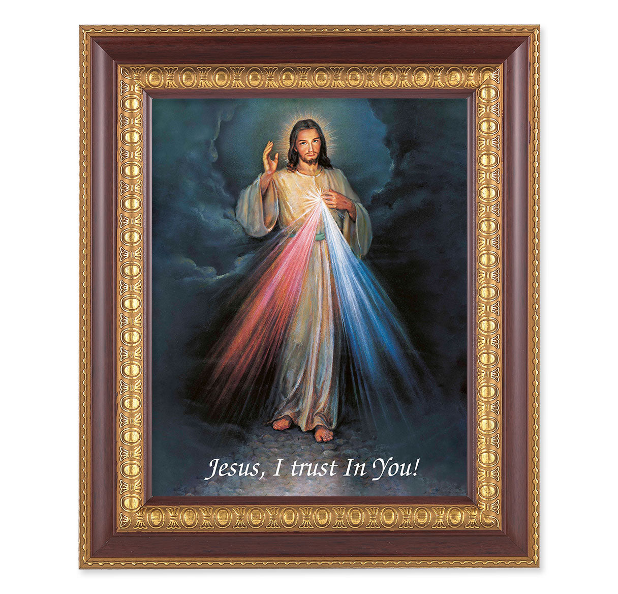 Divine Mercy Cherry Gold Framed Art