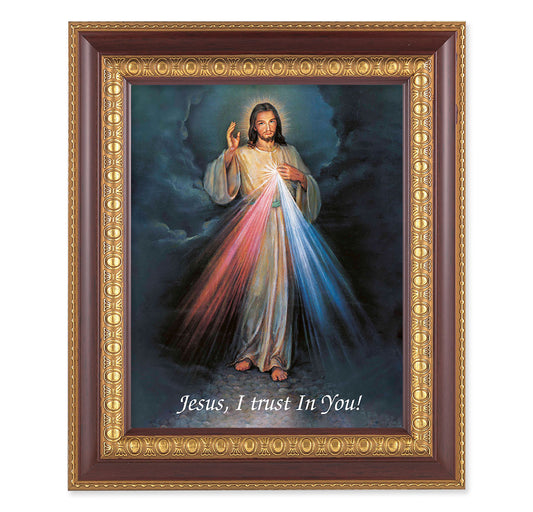 Divine Mercy Cherry Gold Framed Art