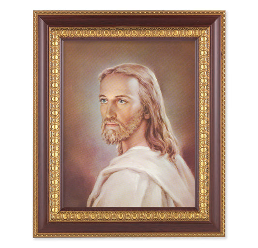 Head of Christ Cherry Gold Framed Art