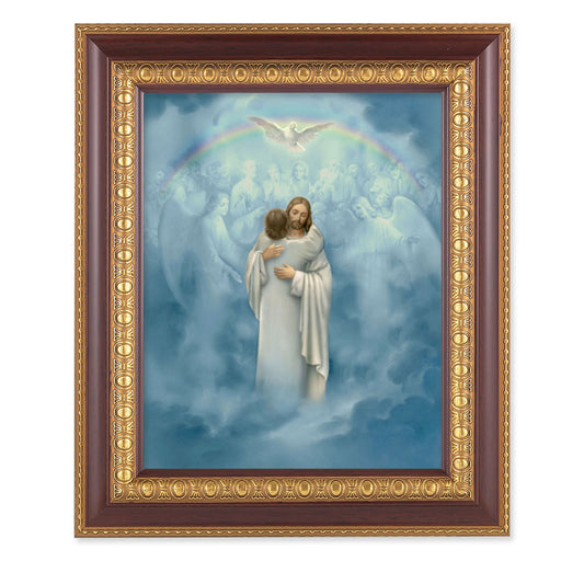 Christ Welcoming Home Cherry Gold Framed Art
