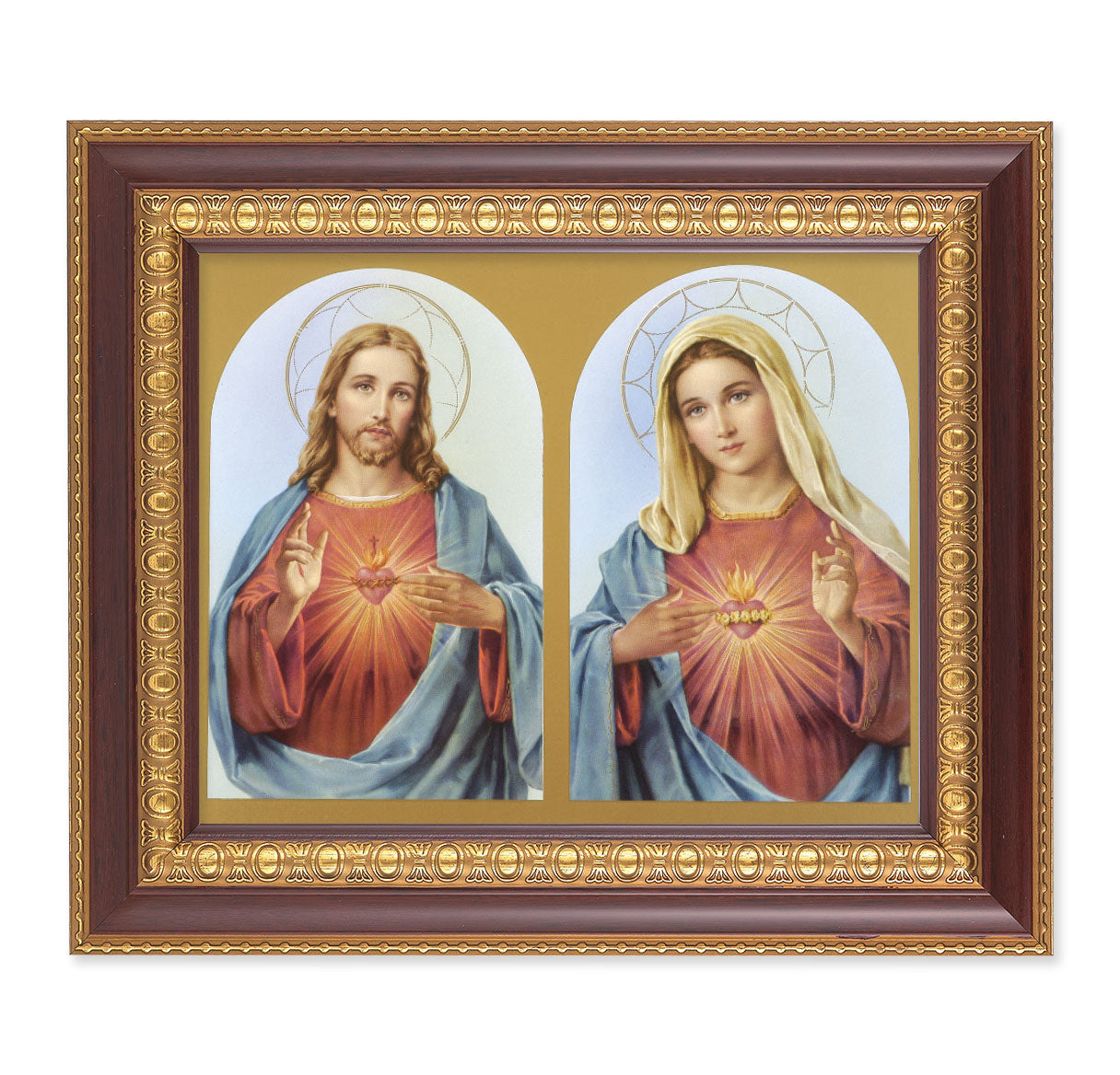 The Sacred Hearts Cherry Gold Framed Art