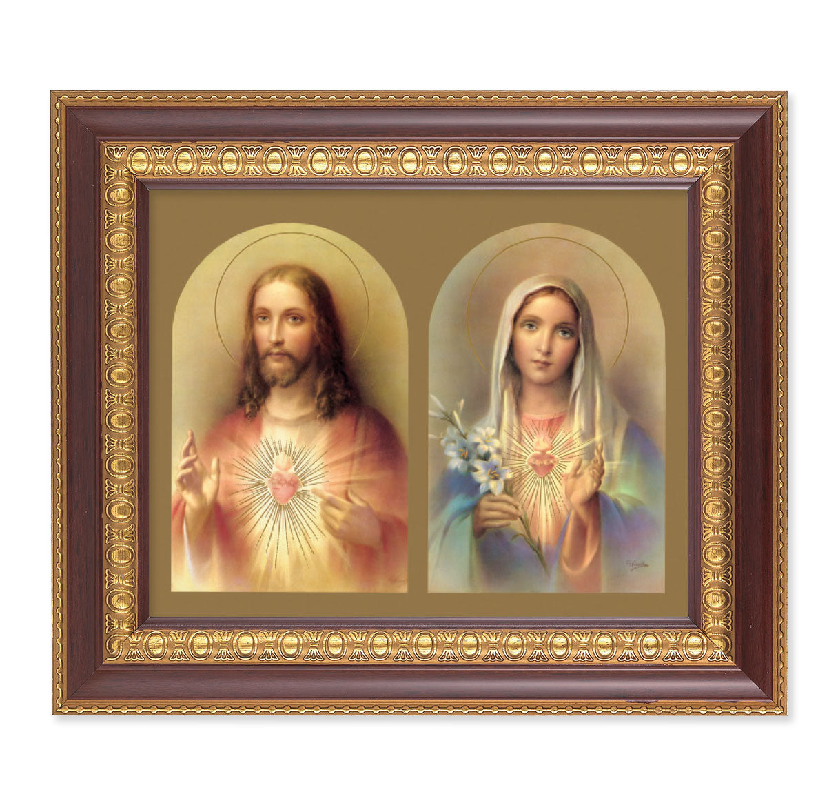 The Sacred Hearts Cherry Gold Framed Art