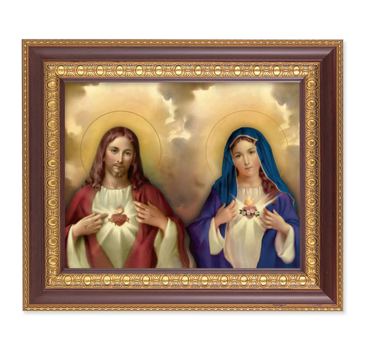 The Sacred Hearts Cherry Gold Framed Art