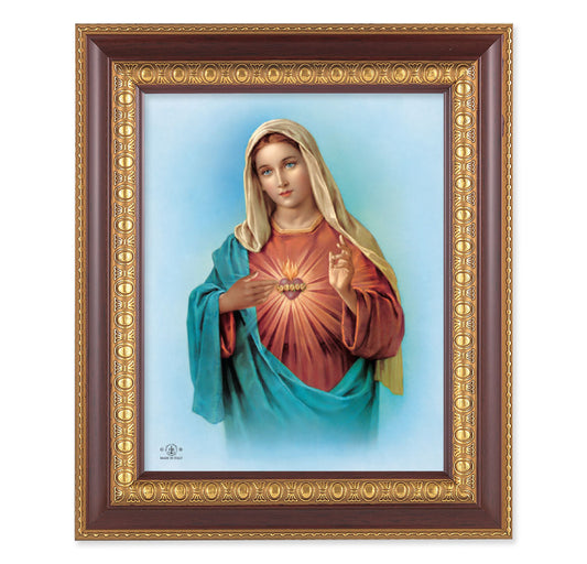 Immaculate Heart of Mary Cherry Gold Framed Art
