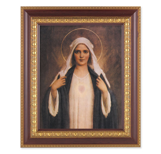 Immaculate Heart of Mary Cherry Gold Framed Art