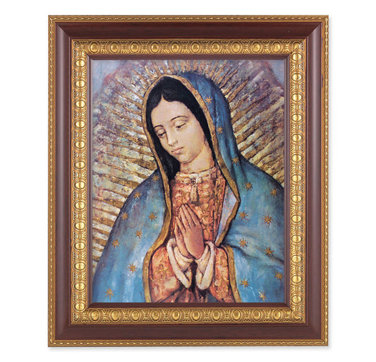 Our Lady of Guadalupe Cherry Gold Framed Art