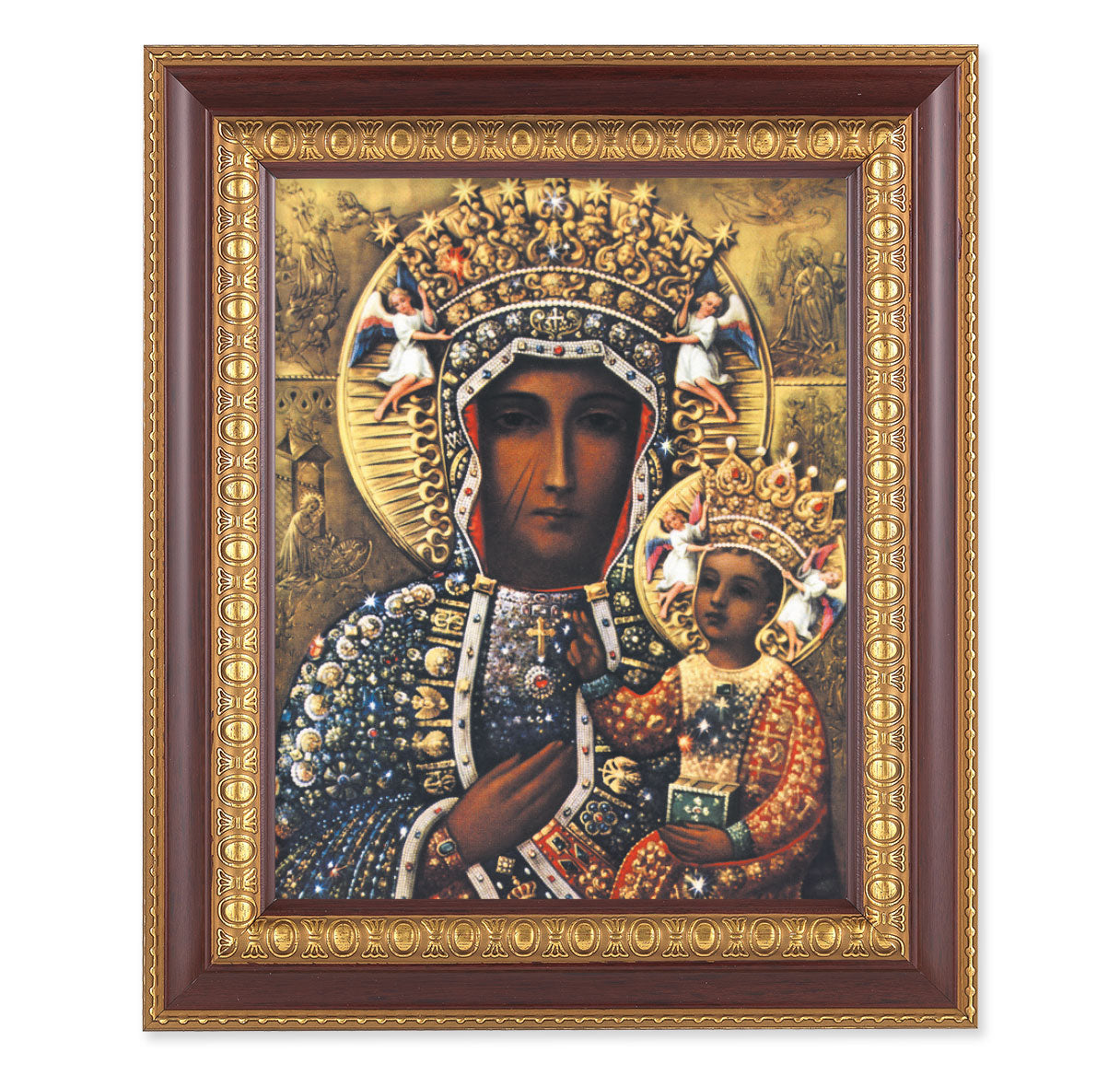 Our Lady of Czestochowa Cherry Gold Framed Art