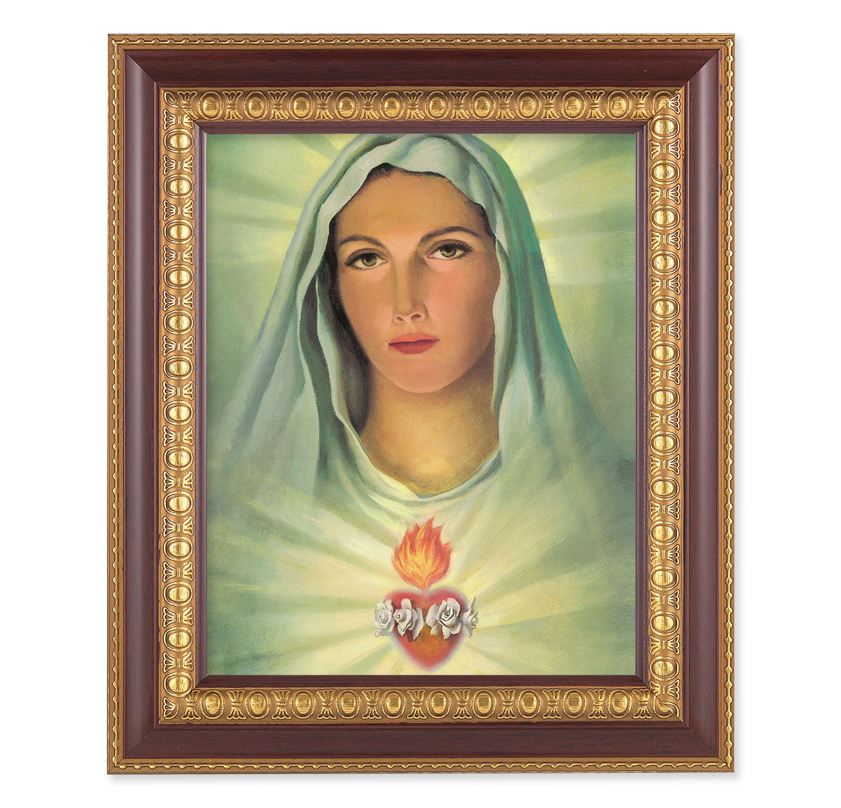 Immaculate Heart of Mary Cherry Gold Framed Art