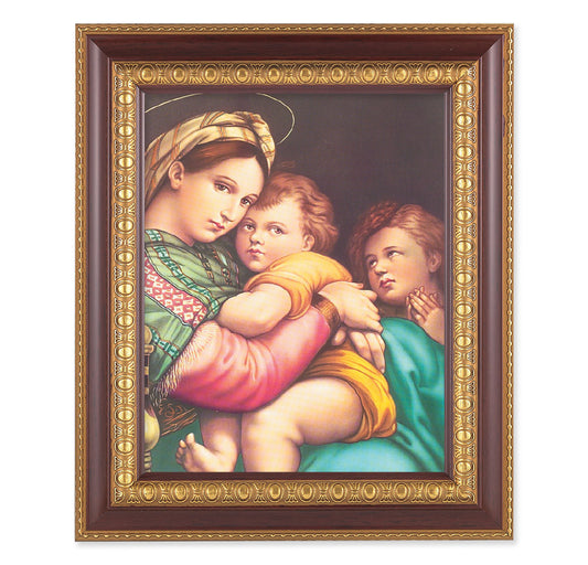 Madonna and Child Cherry Gold Framed Art