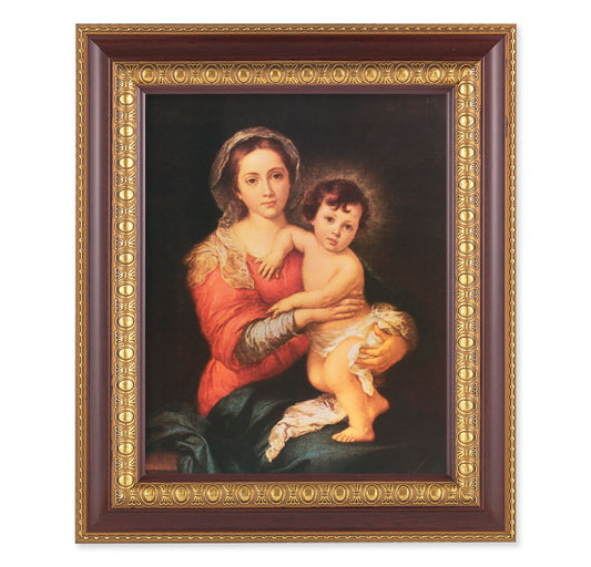 Madonna and Child Cherry Gold Framed Art