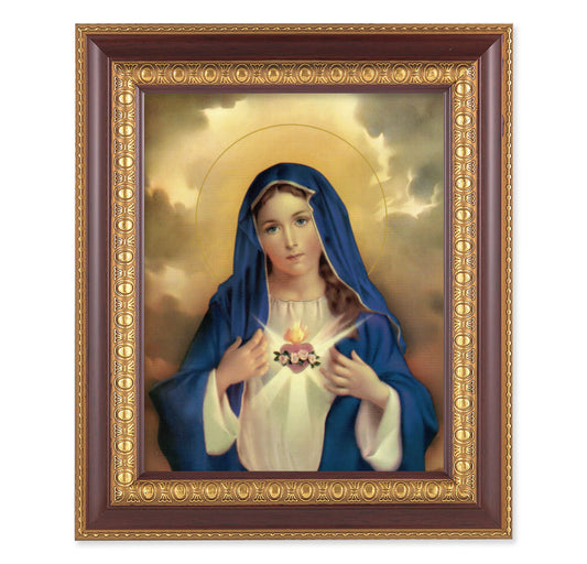 Immaculate Heart of Mary Cherry Gold Framed Art