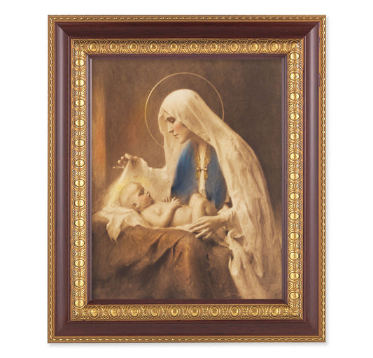 Madonna and Child Cherry Gold Framed Art