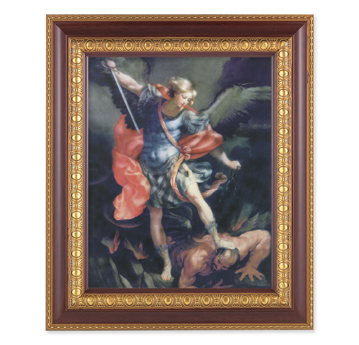 St. Michael Cherry Gold Framed Art