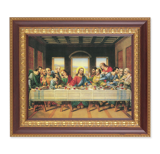 The Last Supper Cherry Gold Framed Art