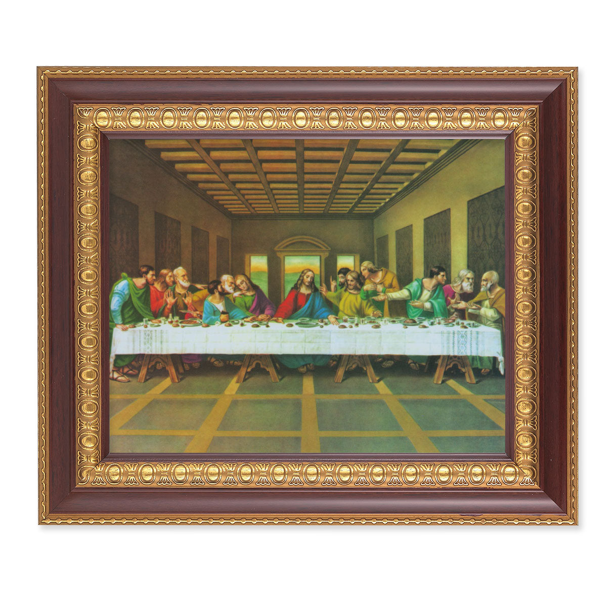 The Last Supper Cherry Gold Framed Art