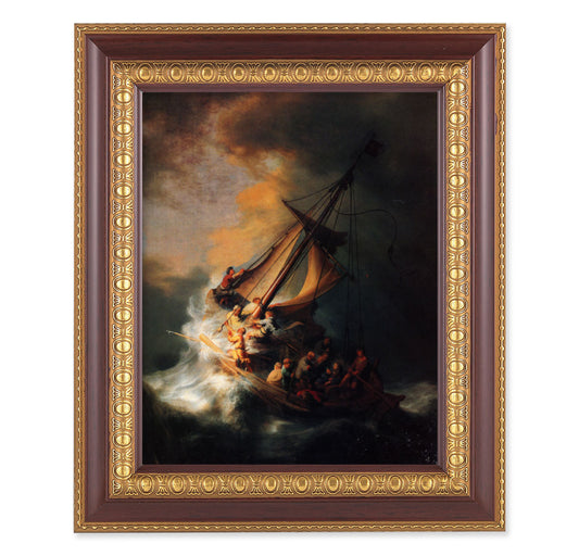 The Storm on the Sea of Galilee Cherry Gold Framed Art