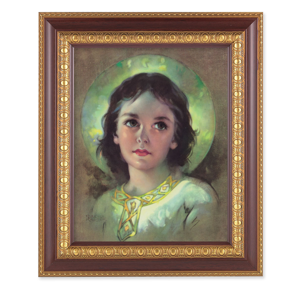 The Child Jesus Cherry Gold Framed Art