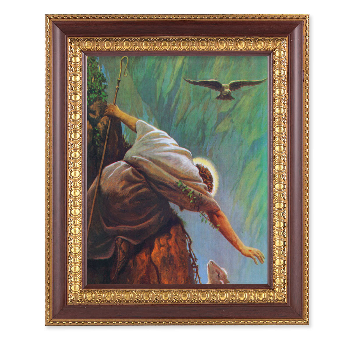 The Lost Sheep Cherry Gold Framed Art