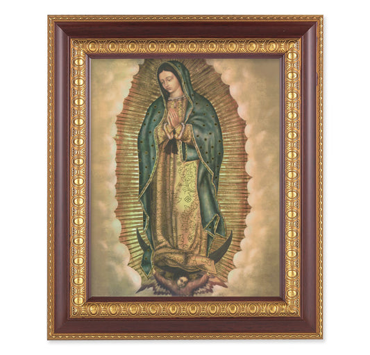 Our Lady of Guadalupe Cherry Gold Framed Art