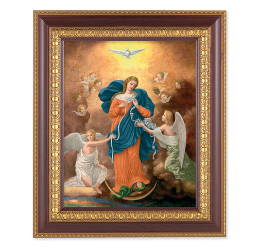 Our Lady Untier of Knots Cherry Gold Framed Art