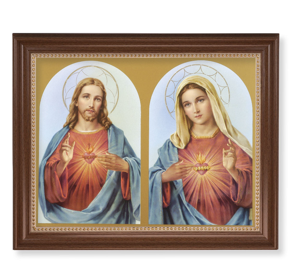 The Sacred Hearts Dark Walnut Framed Art