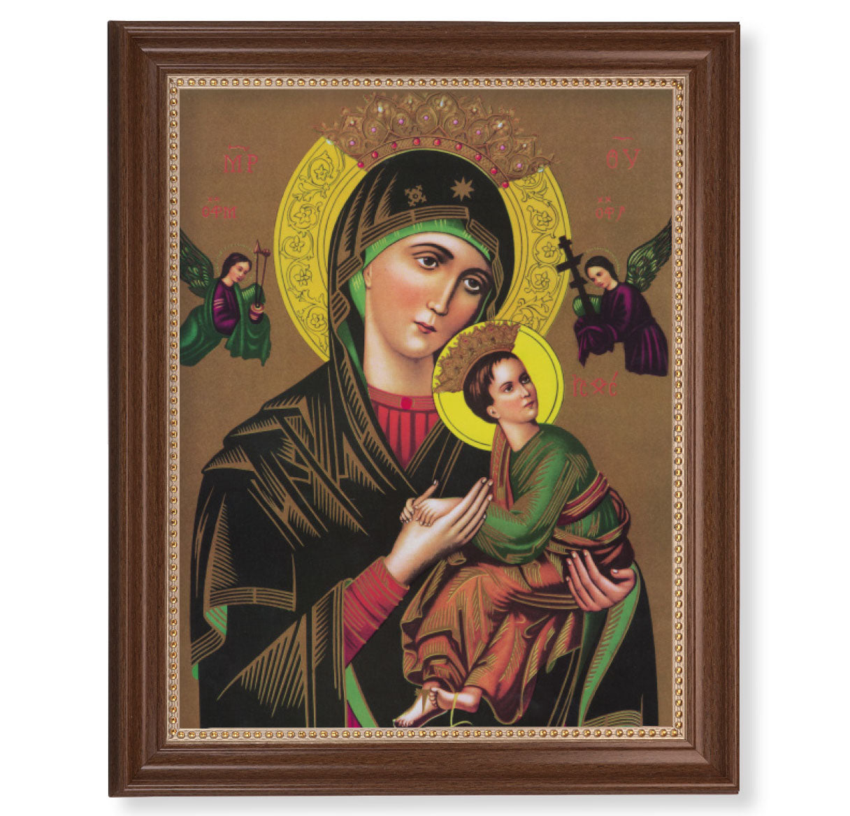 Our Lady of Perpetual Help Dark Walnut Framed Art