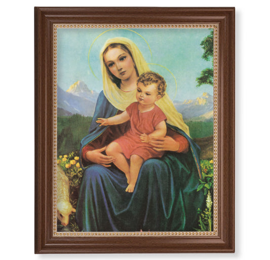 Madonna and Child Dark Walnut Framed Art