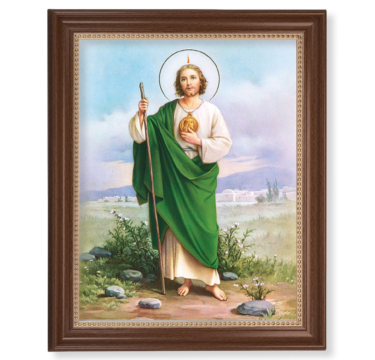 St. Jude Dark Walnut Framed Art