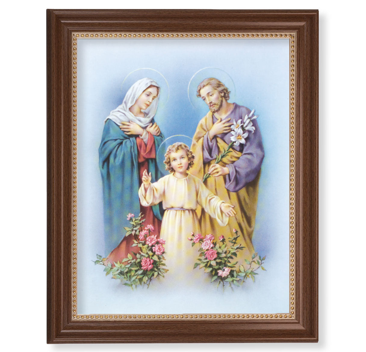 Holy Family Dark Walnut Framed Art