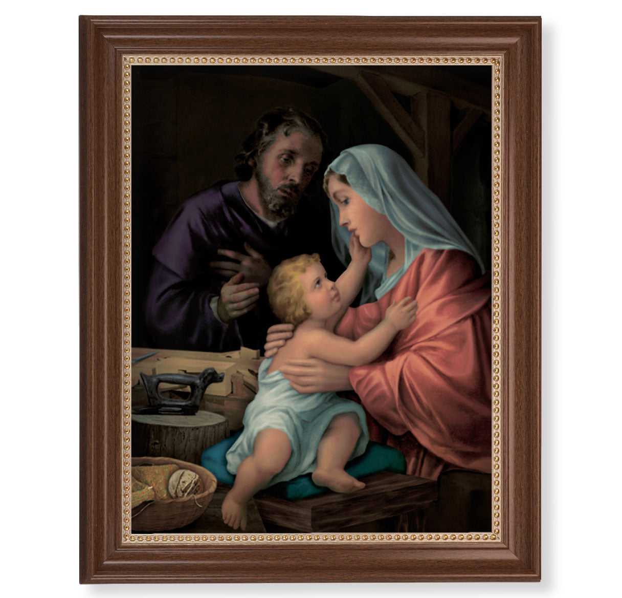 Holy Family Dark Walnut Framed Art