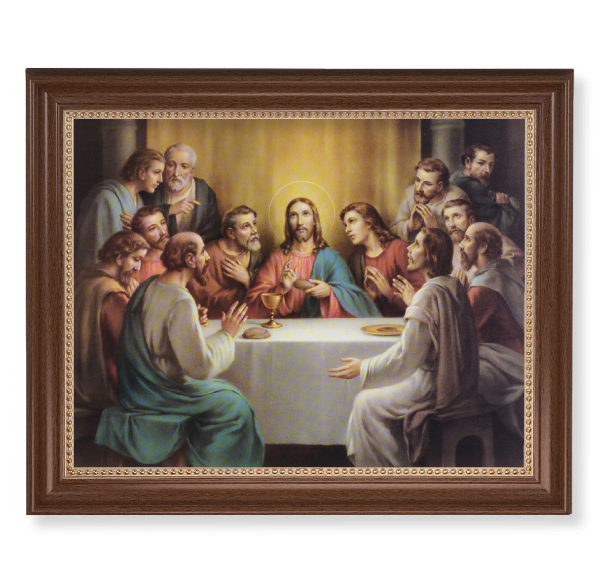 Last Supper Dark Walnut Framed Art