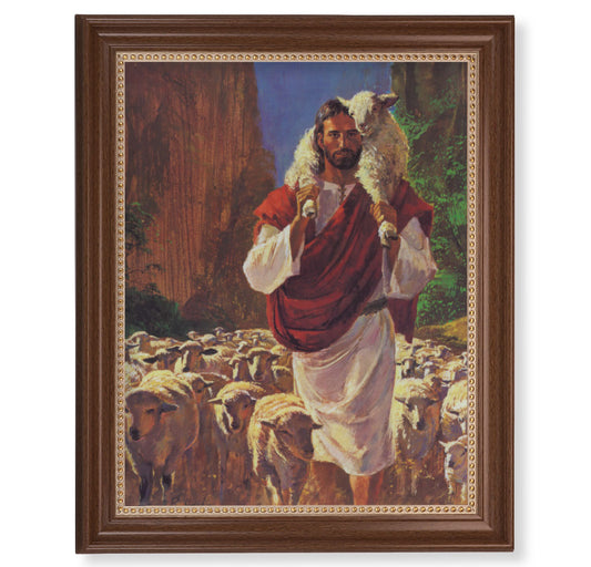 The Good Shepherd Dark Walnut Framed Art