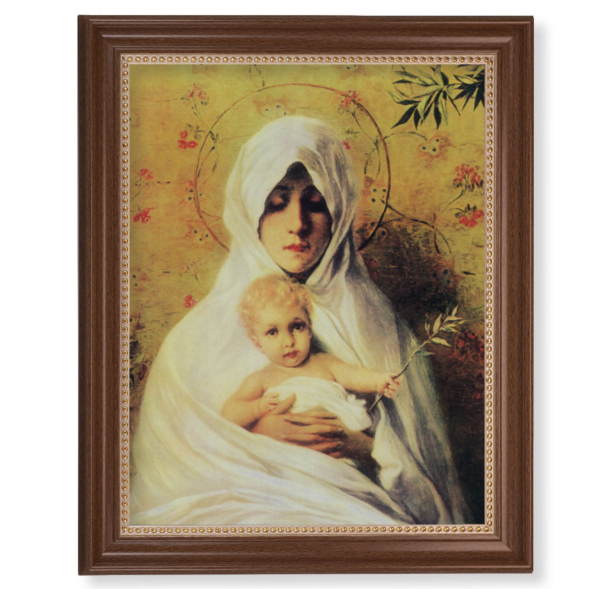 Our Lady of the Palm Dark Walnut Framed Art