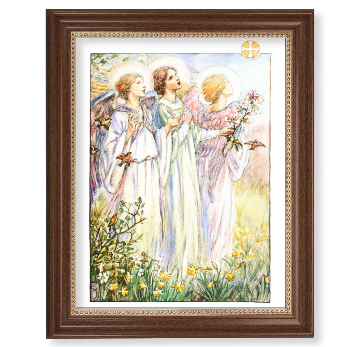 Three Angels Dark Walnut Framed Art