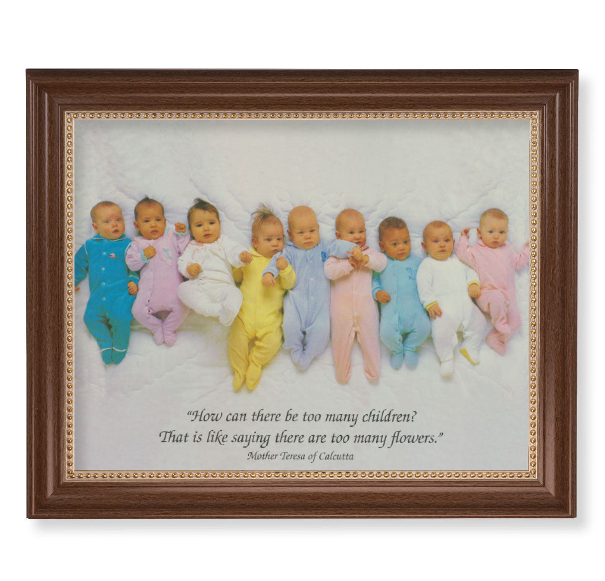 St. Teresa of Calcutta Quote Dark Walnut Framed Art