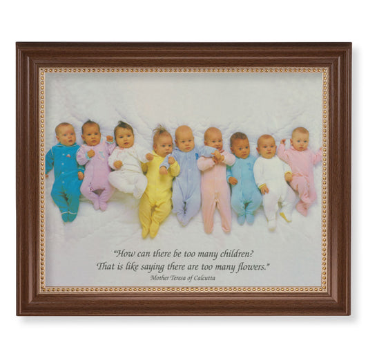 St. Teresa of Calcutta Quote Dark Walnut Framed Art