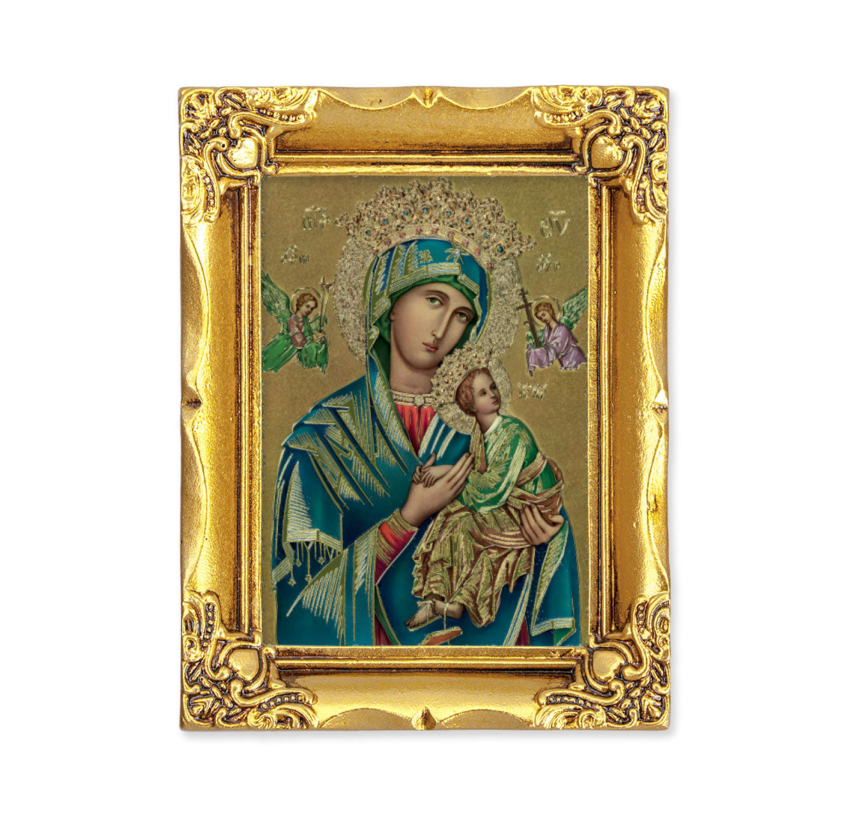 Our Lady of Perpetual Help Antique Gold Framed Art