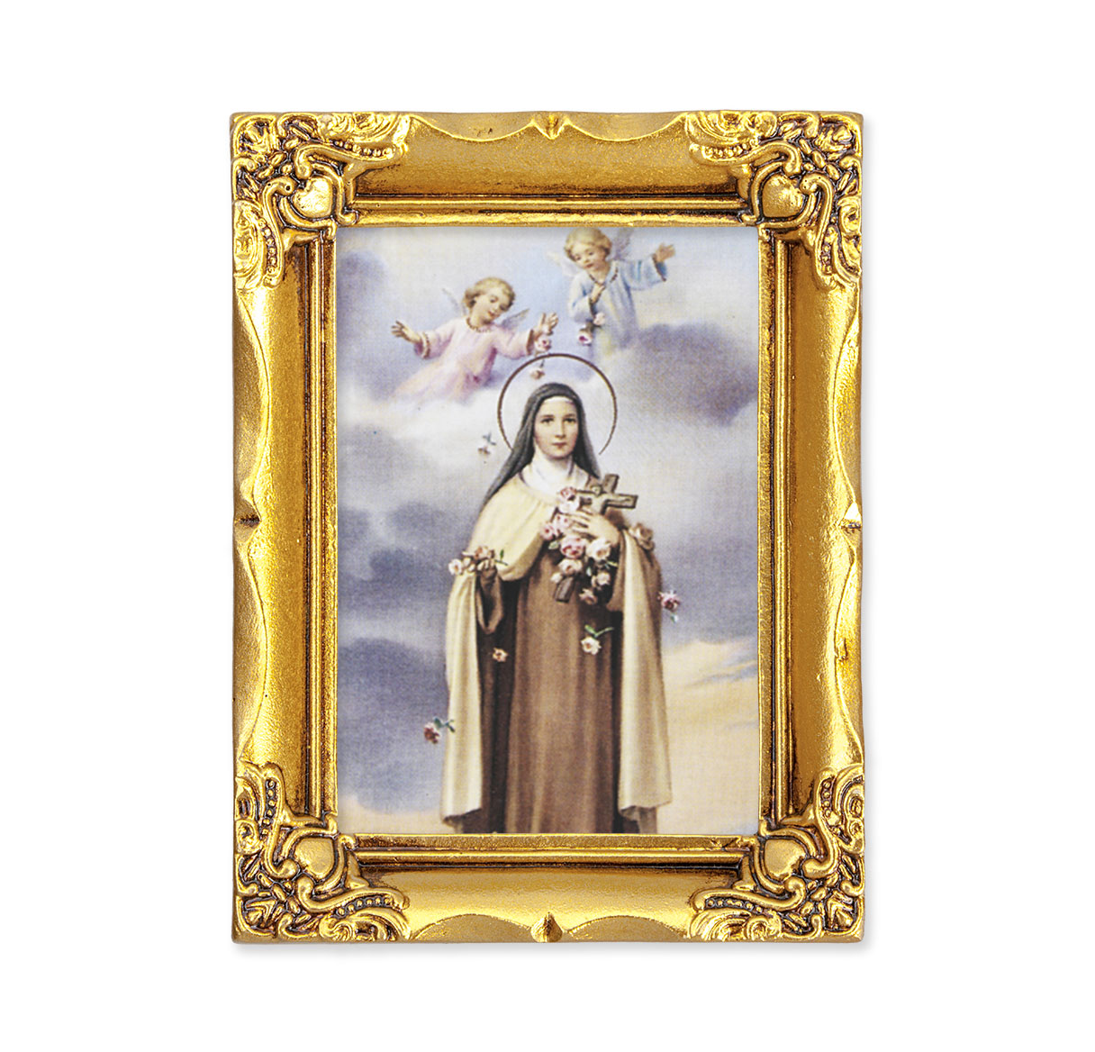 St. Therese Antique Gold Framed Art