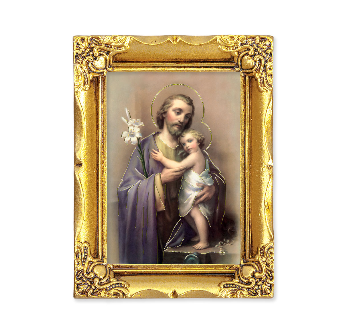 St. Joseph Antique Gold Framed Art
