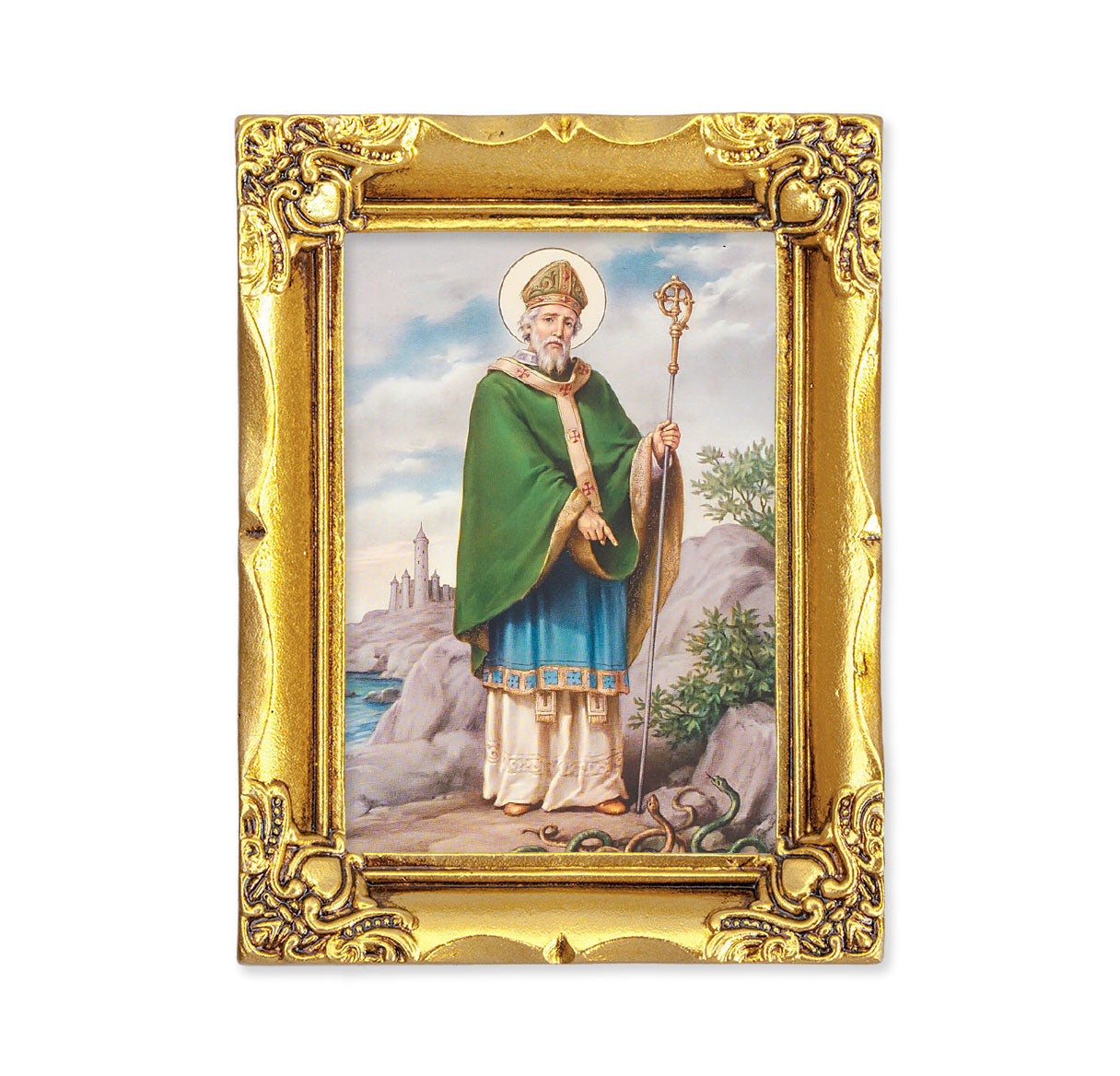 St. Patrick Antique Gold Framed Art