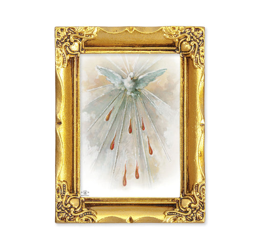 Holy Spirit Antique Gold Framed Art