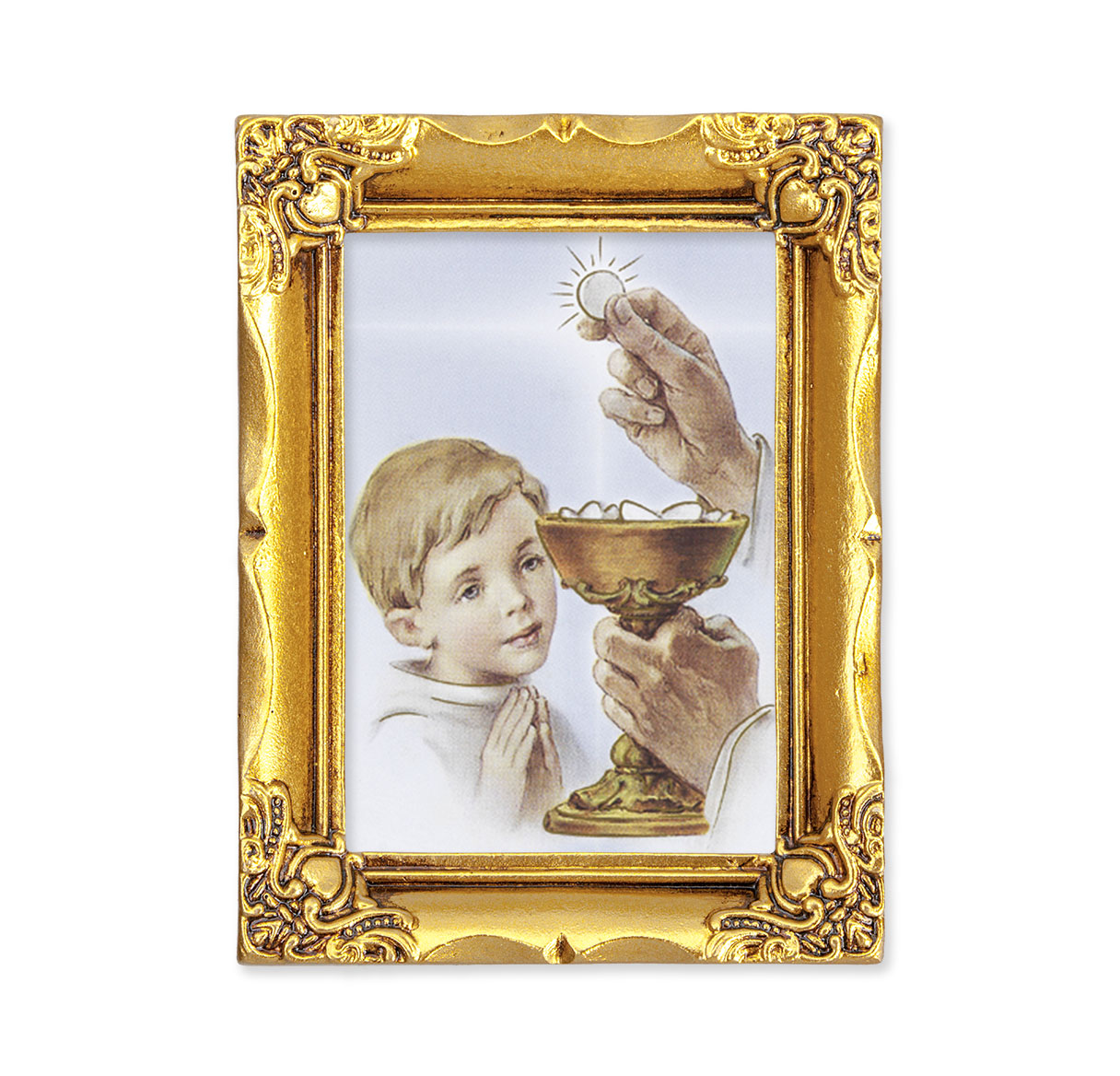 Communion Boy Antique Gold Framed Art
