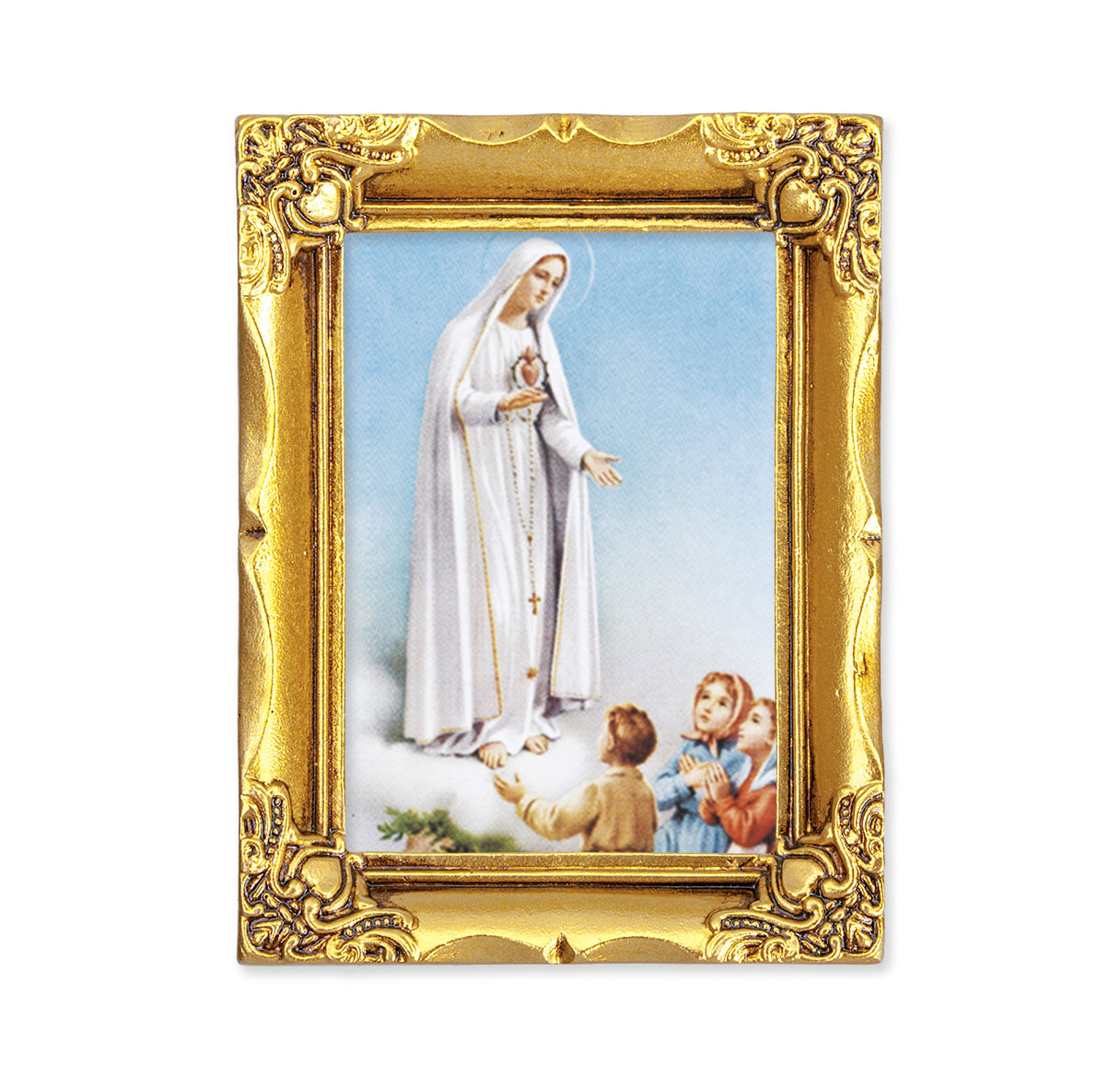Our Lady of Fatima Antique Gold Framed Art